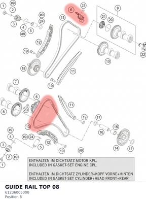 Diagram preview: GUIDE RAIL TOP              08 (61236005000)