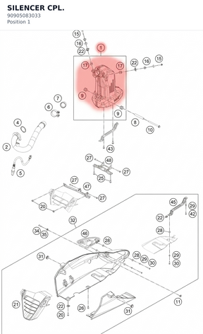 Diagram preview: SILENCER CPL. (90905083033)