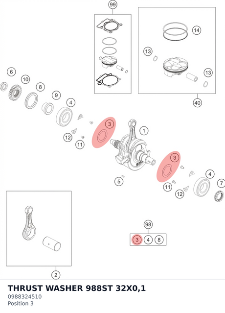 Diagram preview: THRUST WASHER 988ST 32X0,1 (0988324510)