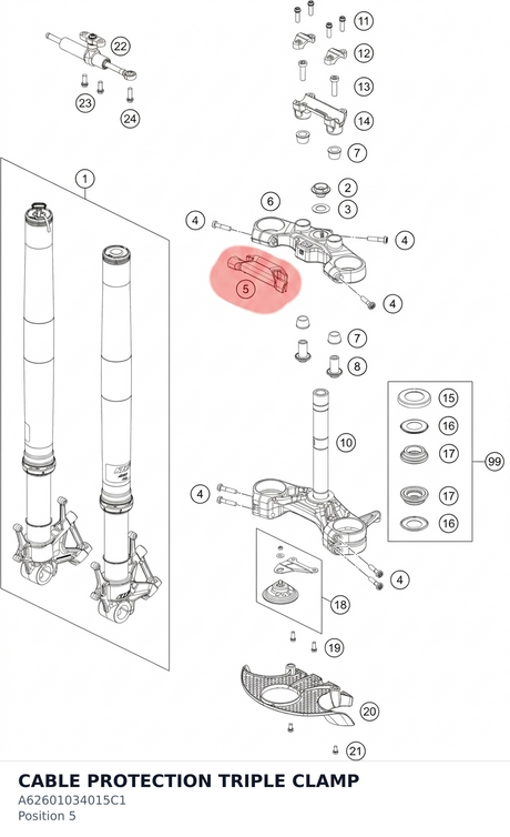 Diagram preview: CABLE PROTECTION TRIPLE CLAMP (A62601034015C1)