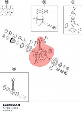 Diagram preview: Crankshaft (A42030318000)