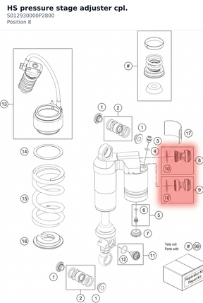 Diagram preview: HS pressure stage adjuster cpl. (S012930000P2800)