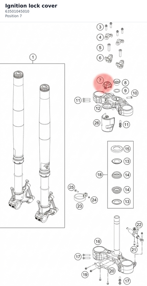 Diagram preview: Ignition lock cover (63501045010)