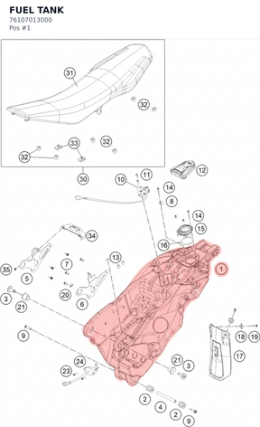Diagram preview: FUEL TANK (76107013000)