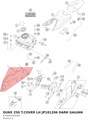 Diagram preview: DUKE 250 T.COVER LH JP181206 DARK GALVAN (93008050000KC)