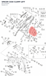 Diagram preview: SPACER CASE CLAMP LEFT (60712033000)