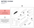 Diagram preview: BATTERY 12V/8AH (76011053100)