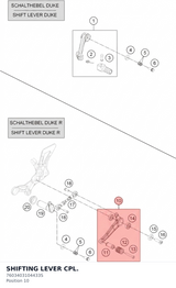 Diagram preview: SHIFTING LEVER CPL. (7603403104433S)