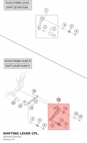 Diagram preview: SHIFTING LEVER CPL. (7603403104433S)