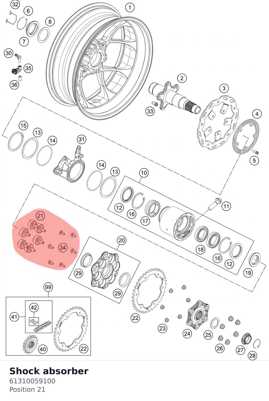 Diagram preview: Shock absorber (61310059100)