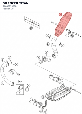 Diagram preview: SILENCER TITAN (76005979000)