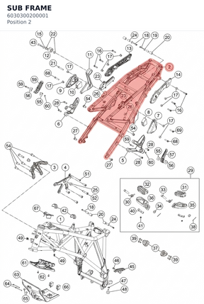 Diagram preview: SUB FRAME (6030300200001)