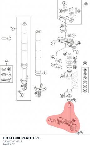 Diagram preview: BOT.FORK PLATE CPL. (7600103203201S)