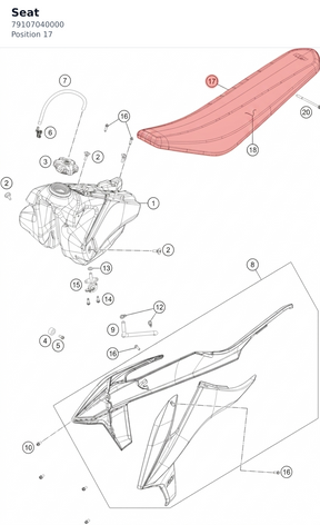 Diagram preview: Seat (79107040000)