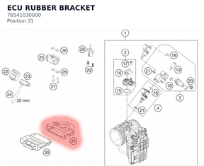 Diagram preview: ECU RUBBER BRACKET (76541030000)