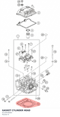 Diagram preview: GASKET CYLINDER HEAD (91230036000)