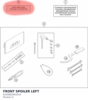 Diagram preview: FRONT SPOILER LEFT (6150802001033)