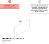 Diagram preview: STICKER SET 350 EXC-F (A49008078005)