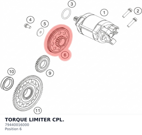 Diagram preview: TORQUE LIMITER CPL. (79440016000)