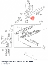 Diagram preview: hexagon socket screw M5X0.8X55 (93004065000)