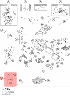 Diagram preview: HORN (60311060100)