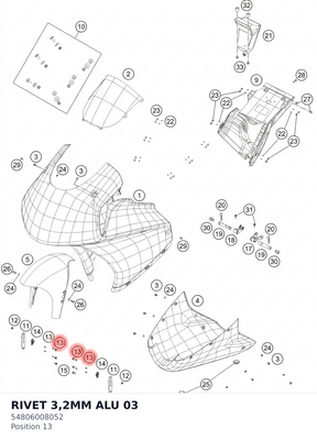 Diagram preview: RIVET 3,2MM ALU        03 (54806008052)