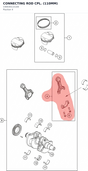 Diagram preview: CONNECTING ROD CPL. (110MM) (C90030115100)