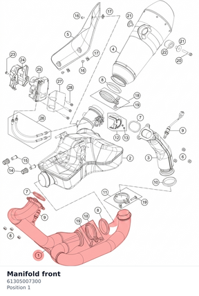 Diagram preview: Manifold front (61305007300)