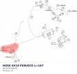 Diagram preview: HOSE 6X10 FKM/ECO L=167 (A67515024000)