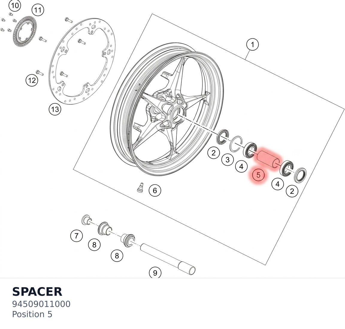 Diagram preview: SPACER (94509011000)
