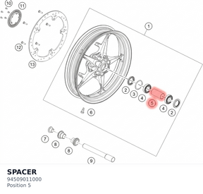 Diagram preview: SPACER (94509011000)