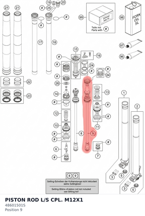 Diagram preview: PISTON ROD L/S CPL. M12X1 (48601501S)