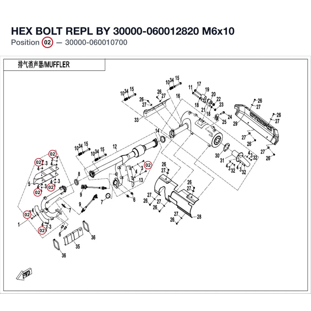 HEX BOLT REPL BY 30000-060012820 product image