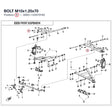 BOLT M10x1.25x70 product image