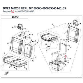 BOLT M6X35 REPL BY 30006-060035840 product image