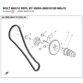 BOLT M6X10 REPL BY 30004-060010150 product image