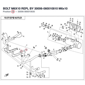 BOLT M6X10 REPL BY 30006-060010810 product image