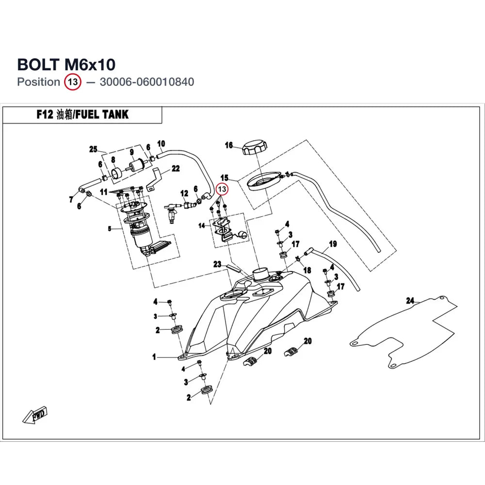 BOLT M6x10 product image