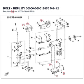 BOLT - REPL BY 30006-060012870 product image