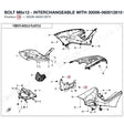 BOLT M6x12 - INTERCHANGEABLE WITH 30006-060012810 product image