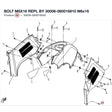 BOLT M6X16 REPL BY 30006-060016810 product image
