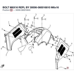 BOLT M6X16 REPL BY 30006-060016810 product image