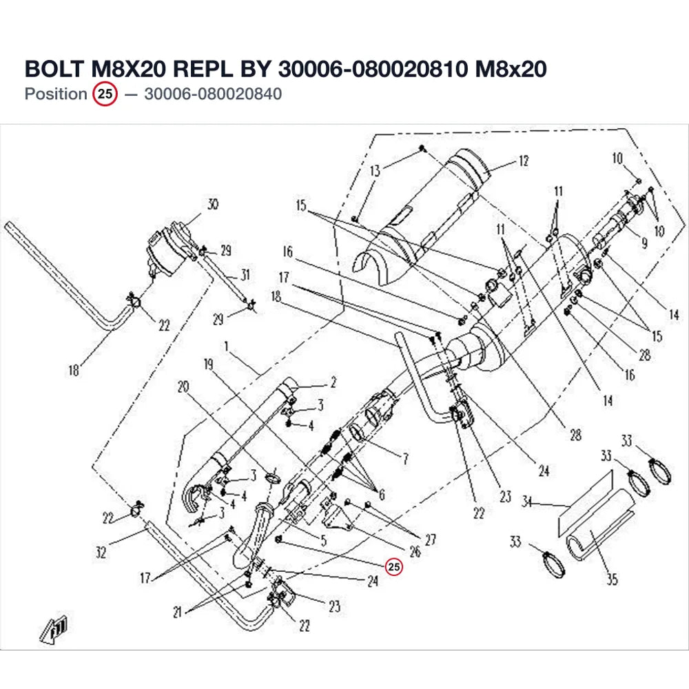 BOLT M8X20 REPL BY 30006-080020810 product image