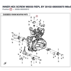 INNER HEX SCREW M8X50 REPL BY 30102-080050870 product image