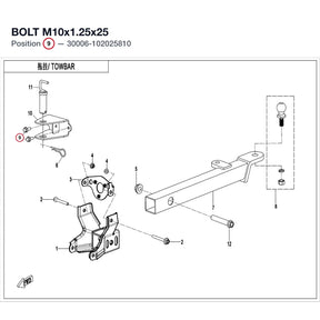 BOLT M10x1.25x25 product image