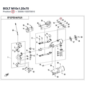 BOLT M10x1.25x70 product image