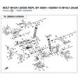 BOLT M10X1.25X95 REPL BY 30001-102095110 product image