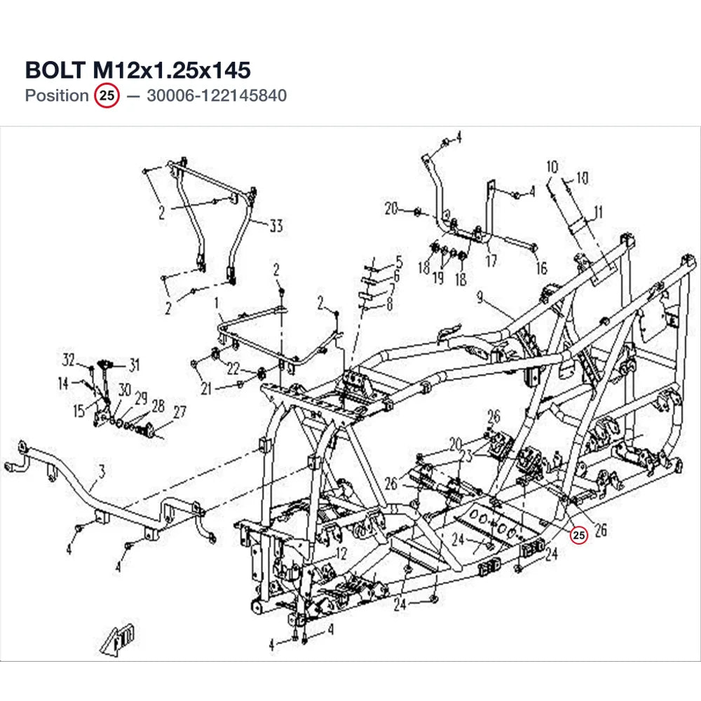 BOLT M12x1.25x145 product image