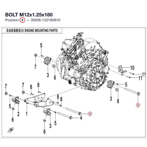 BOLT M12x1.25x180 product image