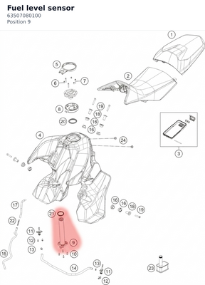 Diagram preview: Fuel level sensor (63507080100)